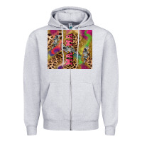 Heather Grey Colorful leopard lightning bolt tumbler mother's Zipper Hoodie - HowdyJamesFarm
