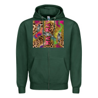 Sports Green Colorful leopard lightning bolt tumbler mother's Zipper Hoodie - HowdyJamesFarm