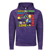 Cloud Purple name puzzle ribbon of inspiration Vintage Hoodie - LillyAllenDesigns