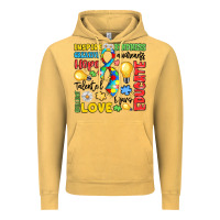 Vintage Mustard name puzzle ribbon of inspiration Vintage Hoodie - LillyAllenDesigns