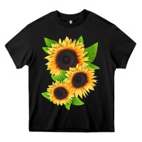 Black treetops sunflower Heavy Core Tee - LillyAllenDesigns