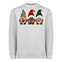 Heather Grey Christmas gnomes Heavyweight Sweatshirt - NancyCooperArtShop