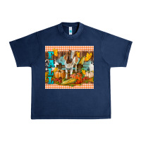 Navy Fall With Baby Goat Urban Heavy Tee - LillyAllenDesigns