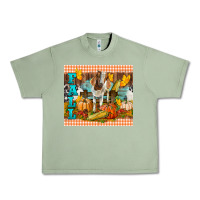 Oil Green Fall With Baby Goat Urban Heavy Tee - LillyAllenDesigns