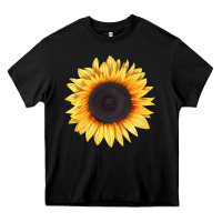 Black treetops sunflower Heavy Core Tee - LillyAllenDesigns