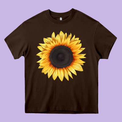 Treetops Sunflower Heavy Core Tee Designed By Lillyallendesigns