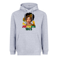 Heather Grey juneteenth 1865 black woman Heavyweight Hoodie - FaDigitalArtStudio
