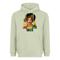 Matcha juneteenth 1865 black woman Heavyweight Hoodie - FaDigitalArtStudio