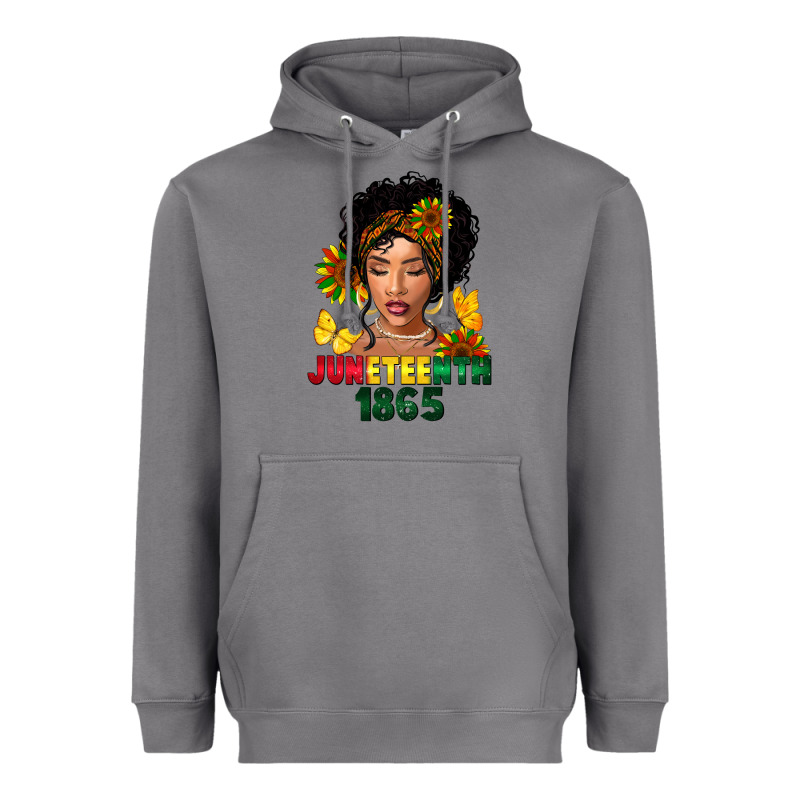 Juneteenth 1865 Black Woman Heavyweight Hoodie by FaDigitalArtStudio | Teevron