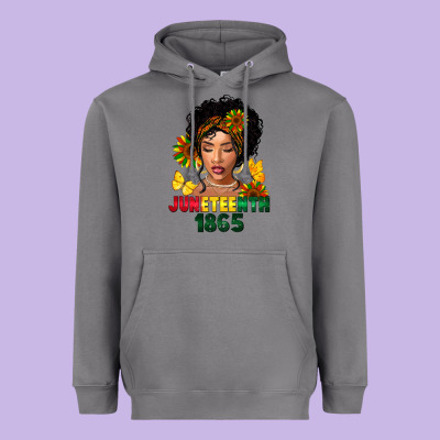 Juneteenth 1865 Black Woman Heavyweight Hoodie Designed By Fadigitalartstudio