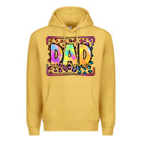 Antique Gold lgbtq tie dye dad Premium Hoodie - OliviaCreatesArt