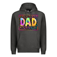 Charcoal Heather lgbtq tie dye dad Premium Hoodie - OliviaCreatesArt