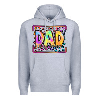 Heather Grey lgbtq tie dye dad Premium Hoodie - OliviaCreatesArt