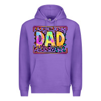 Purple lgbtq tie dye dad Premium Hoodie - OliviaCreatesArt