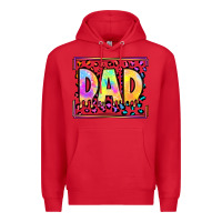 Red lgbtq tie dye dad Premium Hoodie - OliviaCreatesArt
