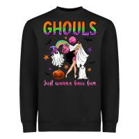 Black Ghouls just wanna have fun Heavyweight Sweatshirt - NancyCooperArtShop