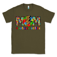 Army Green empowering autism mom life Classic Tee - LillyAllenDesigns