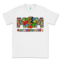 White empowering autism mom life Classic Tee - LillyAllenDesigns