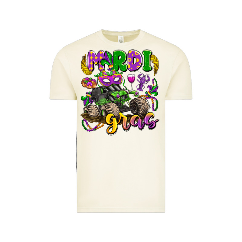 Mardi Gras Monster Truck Vintage Tee by LillyAllenDesigns | Teevron