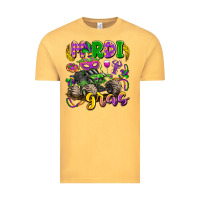 Vintage Mustard mardi gras monster truck Vintage Tee - LillyAllenDesigns