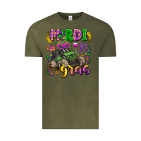 Vintage Olive mardi gras monster truck Vintage Tee - LillyAllenDesigns