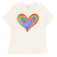 Bone Watercolor Pride Heart Ladies Tee - Jasminsmagicworld