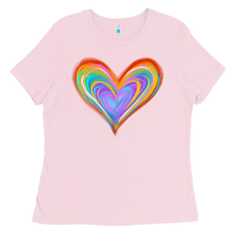 Watercolor Pride Heart Ladies Tee by Jasminsmagicworld | Teevron