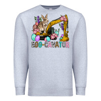 Heather Grey Egg Cavator Easter Premium Sweatshirt - BundleAndBundleShop