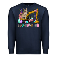 Navy Egg Cavator Easter Premium Sweatshirt - BundleAndBundleShop