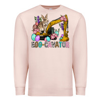 Pale Pink Egg Cavator Easter Premium Sweatshirt - BundleAndBundleShop
