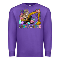 Purple Egg Cavator Easter Premium Sweatshirt - BundleAndBundleShop