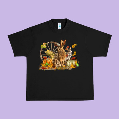 Fall Rabbit Urban Heavy Tee Designed By Lillyallendesigns