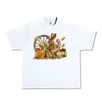 White Fall Rabbit Urban Heavy Tee - LillyAllenDesigns