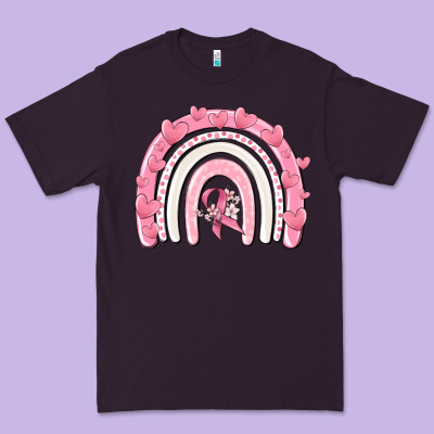 Breast Cancer  Rainbow Premium Tee Designed By Maliassmallbusiness
