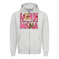 Dove Grey Love is being called mama mother's day Zipper Hoodie - HowdyJamesFarm