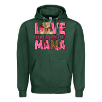 Sports Green Love is being called mama mother's day Zipper Hoodie - HowdyJamesFarm