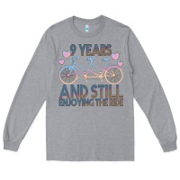 Heather Grey 9 Years And Still Enjoying The Ride Long Sleeve Tee - Bettercallsaul