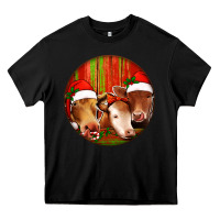 Black Christmas Cow, Heavy Core Tee - Jasminsmagicworld
