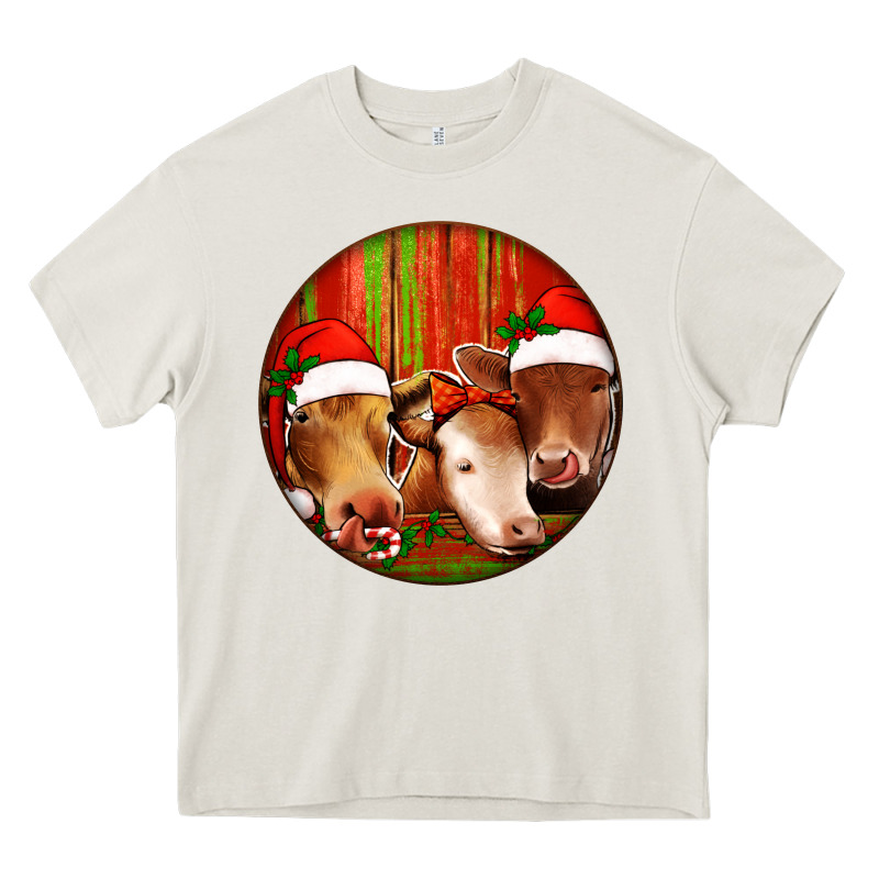 Christmas Cow, Heavy Core Tee by Jasminsmagicworld | Teevron