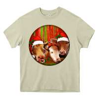 Mossy Christmas Cow, Heavy Core Tee - Jasminsmagicworld