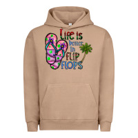 Pigment Burro life is better İn flip flops Urban Hoodie - CowhideDigitalArt