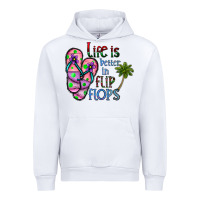 White life is better İn flip flops Urban Hoodie - CowhideDigitalArt