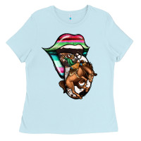 Serape Cowboy Tongue Ladies Tee | Teevron
