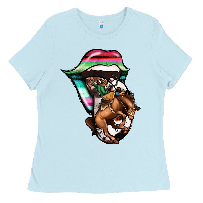 Serape Cowboy Tongue Ladies Tee by Jasminsmagicworld | Teevron