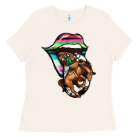 Bone Serape Cowboy Tongue Ladies Tee - Jasminsmagicworld
