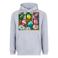 Heather Grey Easter Eggs Tumbler Heavyweight Hoodie - BundleAndBundleShop