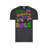 Vintage Black let the good times roll with mardi gras monster tr Vintage Tee - LillyAllenDesigns