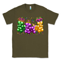 Army Green mardi gras bead dogs Classic Tee - LillyAllenDesigns