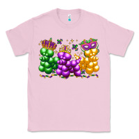 Bubblegum Pink mardi gras bead dogs Classic Tee - LillyAllenDesigns