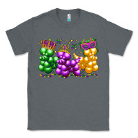 Charcoal Heather mardi gras bead dogs Classic Tee - LillyAllenDesigns
